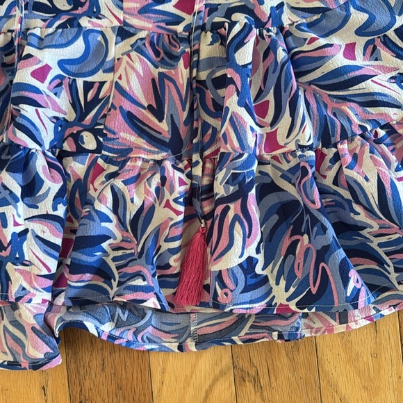 Simply Southern | Gather Blouse | Blue/Purple/Pink | Bell Sleeves | Tiered | S - Picture 5 of 7